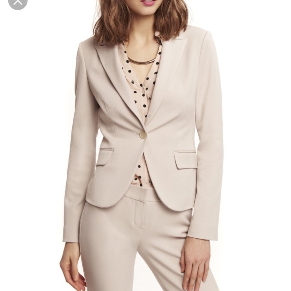 Brand new, never worn khaki/ creme colored suit